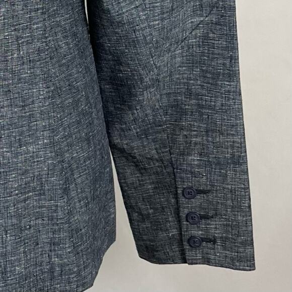 Tribal Navy Linen Blend Career Academia Prep Jacket Blazer NWOT Size 6 - Picture 7 of 12